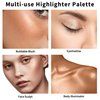 FV Highlighter Palette, Highly Pigmented & Metallic Finish Highlighter Pressed Powder, Multi-Use Highlighter Makeup for Body & Eyeshadow, Cruelty-Free