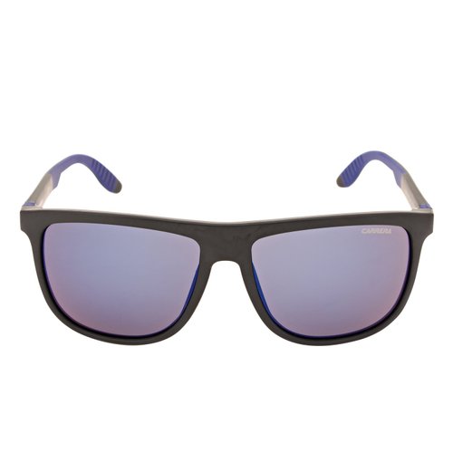 Carrera Men's Black In Matt, Blue Frame/Black With Blue Mirrored Style Lens Non-Polarized Sunglasses 58 0