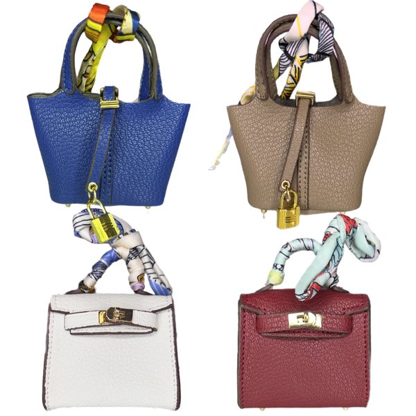 Eledoll Clothes Fashion Pack Accessories Collectible Miniatures 4-Pack Bag Handbag Tote Bags Set Faux Leather for 12" Fashion Doll