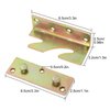4 Sets Bed Rail Fittings No-Mortise Bed Rail Brackets Heavy Duty Bed Frame Hardware Rust Proof Bed Frame Connectors with Screws for Headboards, Footboards Hold