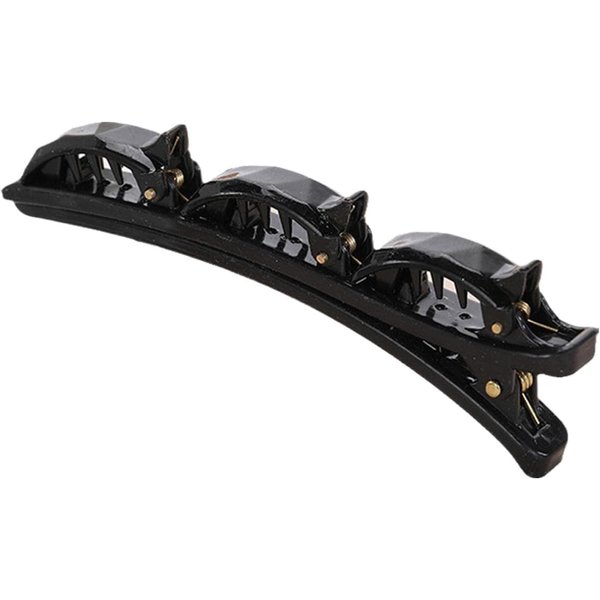 Black Braided Hair Clips for Women, Multi Clip Hair Barrette, Hair Sectioning Clips, Duckbill Clip Hair Barrettes for Women Styling Sectioning, Hair Clips, Clips and Barrettes