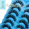 7 Pairs False Eyelashes Wispy Lashes Mink Fluffy Lashes Cat Eye Lashes Strip lashes Pack 6D Fake Eyelashes Wispy False Lashes by FOINEMYED