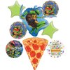 Anagram TMNT Birthday Party Supplies Pizza Foil Balloon Bouquet Decorations, BQ_4187