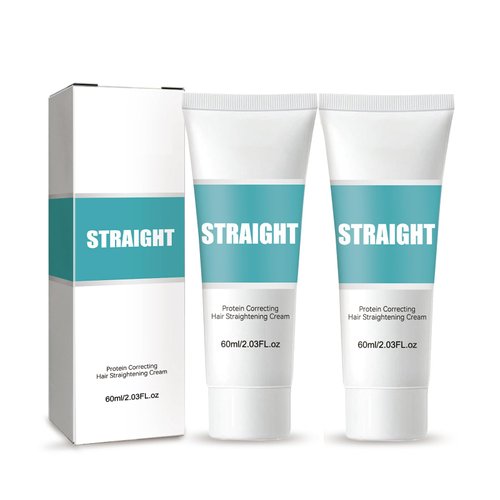 Xoyssfy Protein Hair Straightening Cream for Curly Hair with Silk & Gloss, 2PCS