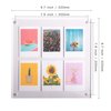 SOKYND The Happy Frame Clear Acrylic Floating 8x8 Frame with Polaroid Instax Collage frame insert, Multi-Functional Free-Standing and Magnetic for Refrigerator