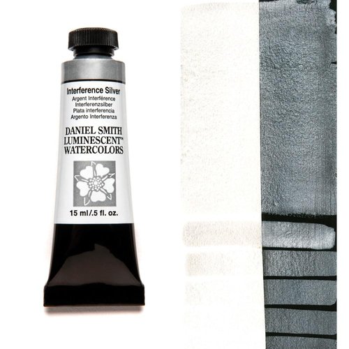Daniel Smith Extra Fine Watercolor Paint, 15ml Tube, Interference Silver, 284640007, 0.51 Fl Oz (Pack of 1)