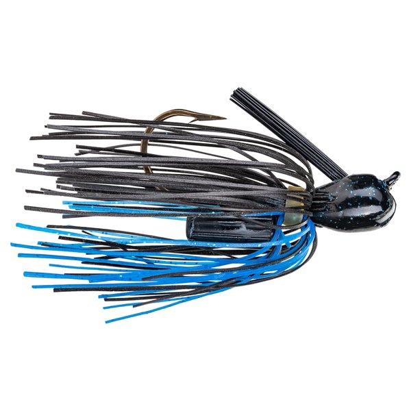 Strike King (PMJ12-2) Promodel Jig Fishing Lure, 2 - Black/Blue, 1/2 oz, Wide Rattle