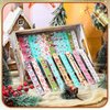 Lanties 45 Pcs Christmas Nail Files EVA Nail Boards Double Sided 9 Styles in Random Quantity Emery Board Nail Sanding File Nail Buffer Polisher Nail Art Manicure Tools