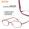 EFE Metal Wire Frame Reading Glasses Readers for Men Women 1.0 Lightweight Spring Hinge Eyeglasses 4 Pack (Mixcolor, 1.0)