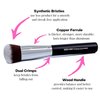 Mineral Powder Foundation Brush for Face – Finishing Powder Brush for Pressed Powder, Setting Powder Brush for Loose Powder, Round Kabuki Foundation Brush, Synthetic