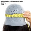 Holes Open Silicone Highlight Hair Cap Punched Hair Highlighting Cap Reusable Frosting Cap Highlights Caps for Hair Dyeing DIY Hair Color Salon Highlighting Cap with Hook Kit