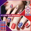 SILPECWEE 6 Sheets 4th of July Nail Wraps for Women Independence Day Nail Polish Stickers Patriotic American Self Adhesive Nail Polish Strips Gel Nail Strips Manicure Design with Nail File
