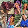 DOREN Jumbo Braids Hair Extensions Synthetic Hair Pure Color 3 Packs for Twist Box Braiding Hair 24inches #60 White Color