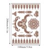 Brown Henna Temporary Tattoo Semi Permanent Fake Tattoos Mandala Flowers Lace Tattoo Stickers Waterproof Tattoo Markers Wedding Party Festival Tattoos Decorations Face Body Tattoo Supplies Set 6PCS