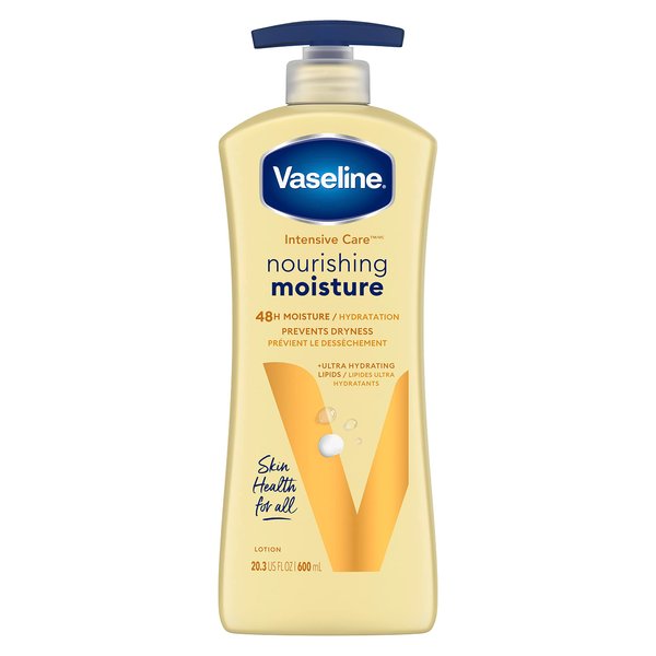 Vaseline Intensive Care Nourishing Moisture Body Lotion for Dry Skin, Made with Ultra-Hydrating Lipids + Pure Oat Extract for Nourished, Healthy-Looking Skin 20.3 oz
