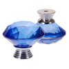 Mtsooning Crystal Cabinet Knobs, 4PCS Diamond Glass Handles Drawer Pulls for Dresser Closet Wardrobe Cupboard Door Kitchen Bathroom Furniture Decoration, with Mounting Screws(Blue)