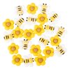 Gyufise 24Pcs Bumble Bee Cupcake Toppers Oh Babee Flower Cupcake Picks Babyshower Cake Decorations for Bee Theme Baby Shower Kids Birthday Party Decorations Supplies