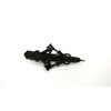 Generic Smaller black metal black crystal gothic hair pin alligator clip