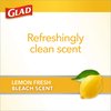 Glad Trash Bags, Small Drawstring Garbage Bags with Clorox, 4 Gallon Grey Trash Bags, Lemon Fresh Bleach Scent, 80 Count (Package May Vary) (79315)