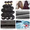 Human Hair Bundles Body Wave Bundles Human Hair 18 20 22 Inch 10A Grade 100% Unprocessed Brazilian Virgin Hair Body Wave 3 Bundles Human Hair Extensions for Black Women Natural Color