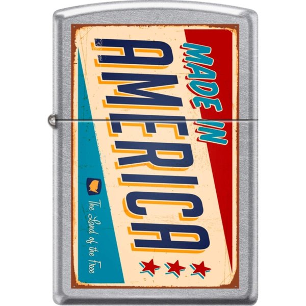 Zippo Made in America Sign Retro Rusted Street Chrome Windproof Lighter New