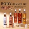 MAEPEOR Shimmer Body Luminizer 5 Colors Moisturizing Glow Illuminator Smooth and Non-sticky Summer Body Highlighter For Face & Body (80ML, 03 Bronze Gold)