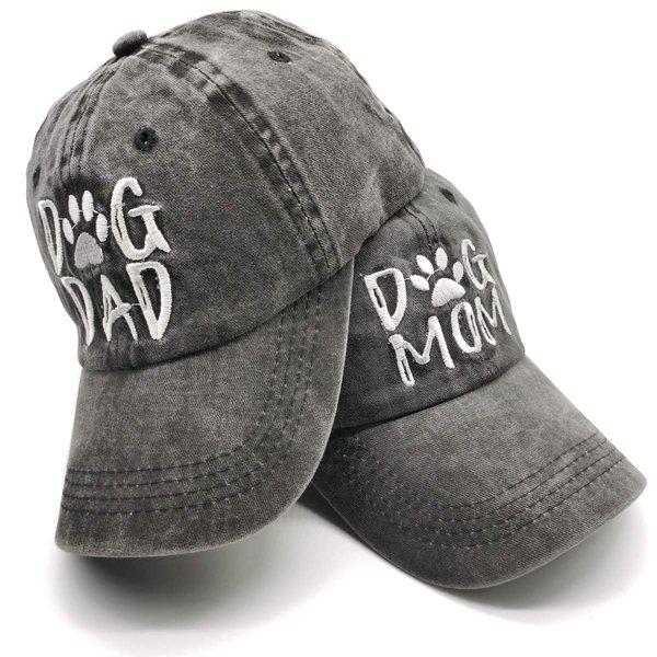 Waldeal Embroidered Dog Mom Dad Hat Adjustable Distressed Vintage Baseball Caps for Couples Parents