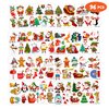 96PCS Merry Christmas Temporary Tattoos Theme Birthday Party Decorations Supplies Favors Decor Cute Funny Xmas Santa Claus Snowflake Tattoo Stickers Gifts for Kids Girls Boys Prizes Carnival New Year