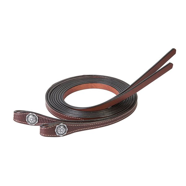 Weaver Leather Basin Cowboy Split Reins Brown, 5/8 x 8'