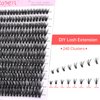 outopen DIY Lash Extension Kit Eyelash Extension Kit, 240pcs 9-16mm Mix Individual Lashes Cluster Kit with Lash Bond and Seal Glue, Lash Remover, Lash Applicator(50D, 240Pcs)