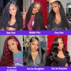 ONECHULY Water Wave Lace Front Wigs 180% Density Pre Plucked with Baby Hair 13x4 Hd Transparent Water Wave Lace Front Wig 10A Unprocessed Virgin Human Hair 18Inch Glueless Water Curly Wave Lace Wigs