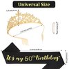 Happy 50th Birthday Decorations for Women with 50th Birthday Sash for Women & 50th Birthday Crown, Best Gifts 50th Birthday Gifts for Her 50th Birthday Gifts for Women 50th Birthday Party Decorations