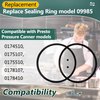 2 09985 Pressure Canner Sealing Ring Gasket for presto 01745 01751 01755 01781 01782 01784 Pressure Cooker 16 18 23 Quart Including Overpressure Plug