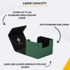 Card Guardian - Premium Deck Box (Green) for 100+ Cards for Trading Card Games Compatible with Magic the gathering (MTG), Commander Deck, Yugioh Deck Box, Pokemon TCG, Sports Card Storage Boxes