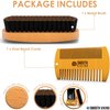 Smooth Viking Beard Brush & Comb Gift Set for Men - Natural Boar Bristle Hair Brush & Wooden Comb - Facial Hair Styling, Grooming & Shaping Tools