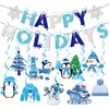 Happy Holidays Banner Happy Holidays Decorations Winter Banner with Winter Wonderland for Holiday Decorations Christmas Decorations Christmas Party Decorations