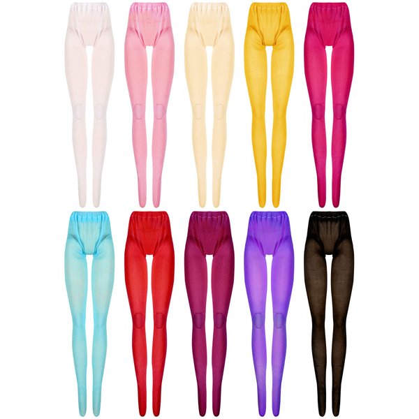 Sotiff 10 Pairs Doll Lace Stockings Handmade Long Sock Christmas Elf Doll Accessories Legging for DIY Doll Clothes Toy(Delicate Style)