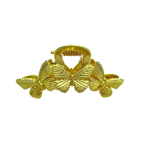 Generic Small/medium gold silver butterfly metal hair claw clip (Primary color: Gold), 1 Count (Pack of 1)