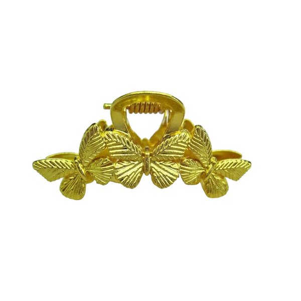 Generic Small/medium gold silver butterfly metal hair claw clip (Primary color: Gold), 1 Count (Pack of 1)