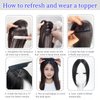 Luolihar Hair Topper for Women Real Human Hair No Bangs Upgrade Lace Base Human Hair Topper for Women with Thinning Hair Clip in Top Hair Extensions Top Hair Pieces for Women Light Brown 10 Inch