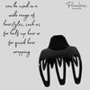 Parcelona French Paw Black Wide Covered Spring Side Slide In Jaw Yoga Hair Claw Clip