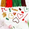 WIWAPLEX 200pcs 12" X 6mm Glitter Tinsel Creative Arts Chenille Stems Sparkle Pipe Cleaners for DIY Craft Projects (Red)
