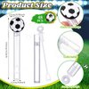 Silipull 48 Pcs 4.2'' Soccer Bubble Wand for Kids, Mini Bubble Wands Bubbles for Soccer Party Favors, Football Birthday Goodie Bags Filler, Bubble Blowing Toys for Sports Team Prizes Gifts
