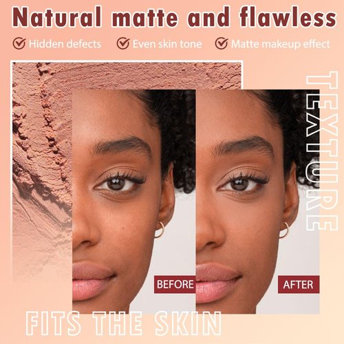 Oil Control Face Pressed Powder, Matte powder setting powder, long-lasting and waterproof loose powder, Flawless Lightweight Face Cosmetics, Cruelty-free, (07, 1 Pcs)