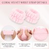 CAVETEE Spa Headband With Sleep Eye Mask Set, Spa Party Decorations Bubble Headband Thick Sponge Headband with Strong Water Absorption for Makeup Removal Skincare Shower (Pink)