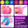 Bouncy Light Up Ball for Kids - LED Flashing Spiky Sensory Stress Balls for Toddlers 1-3 2.55inch Fidget Sensory Toys Glow in The Dark for Party Favors Student Gifts School Rewards