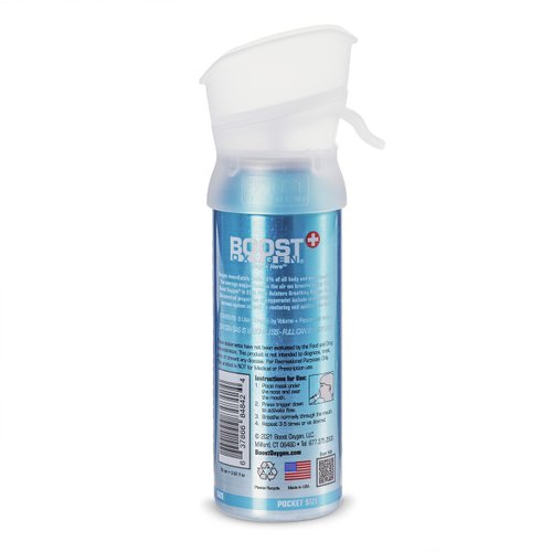 All New 3 Liter Boost Oxygen Supplemental Oxygen to Go | All-Natural Respiratory Support for Health, Wellness, Performance, Recovery and Altitude (Peppermint, 1 Pack)