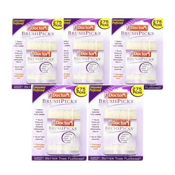 The Doctor's BrushPicks Interdental Toothpicks (275 Count (Pack of 5))