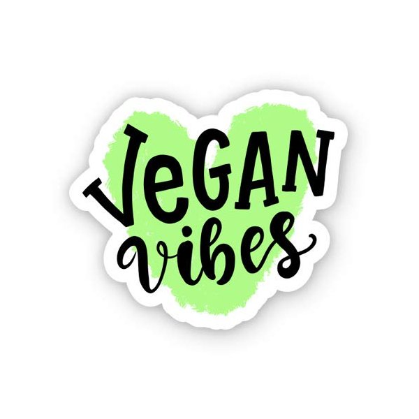 Vegan Vibes - 5" Vinyl Sticker - for Car Laptop I-Pad - Waterproof Decal