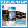 MiracleWipes for Microwaves and Cooktops, Easily Removes Food and Grime Buildup, Safe and Convenient Stove Top Cleaner, Great for Home and Kitchen Use - 60 Count